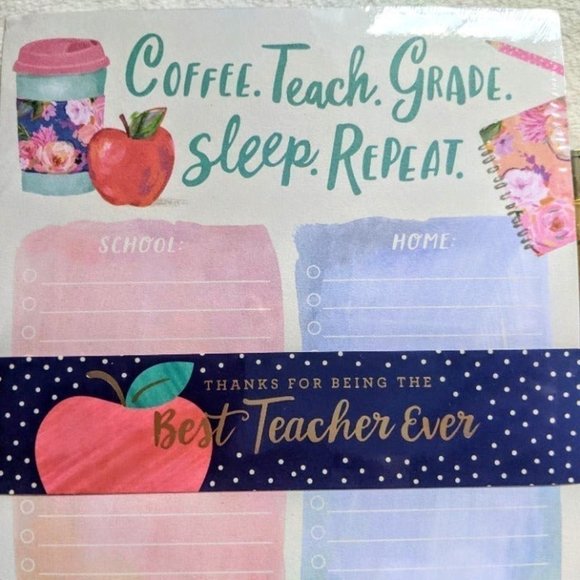 Best Teacher Coffee, Sleep Notepad & Pen Set - Picture 2 of 8